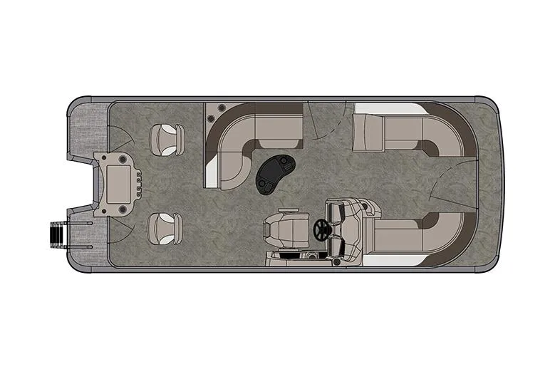 Slide: The Image of Manufacturer Provided Image: Top view of 2021 Avalon LSZ Rear Fish 22' pontoon boat layout. - 18