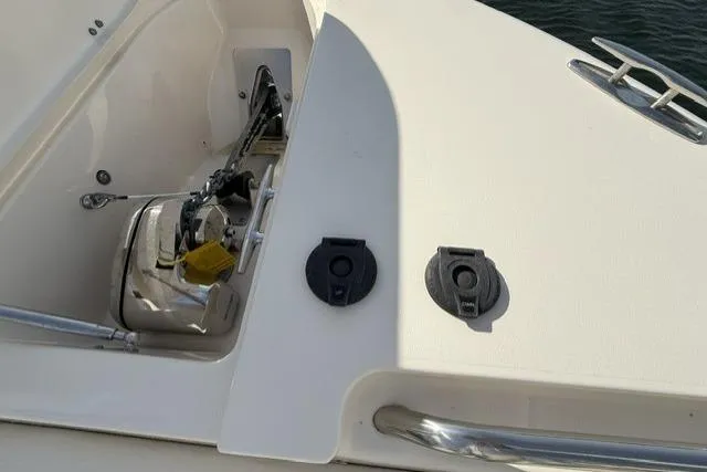 Slide: The Image of 2023 Grady-White Canyon 326 boat deck with anchor and fittings. - 40
