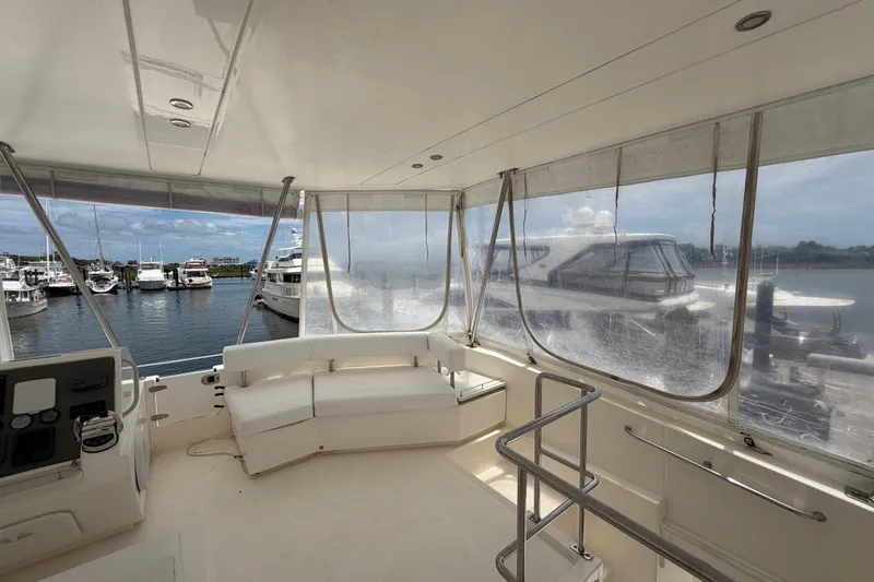 Slide: The Image of Spacious interior of 2015 Leopard 51 Powercat yacht with marina view. - 28