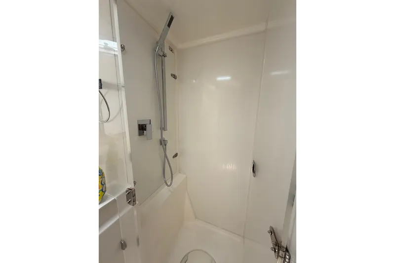 Slide: The Image of Modern shower area in 2015 Leopard 51 Powercat yacht bathroom. - 34