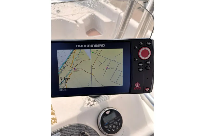 Slide: The Image of Humminbird Helix 7 GPS on 2013 Carolina Skiff 198 DLV boat dashboard. - 18