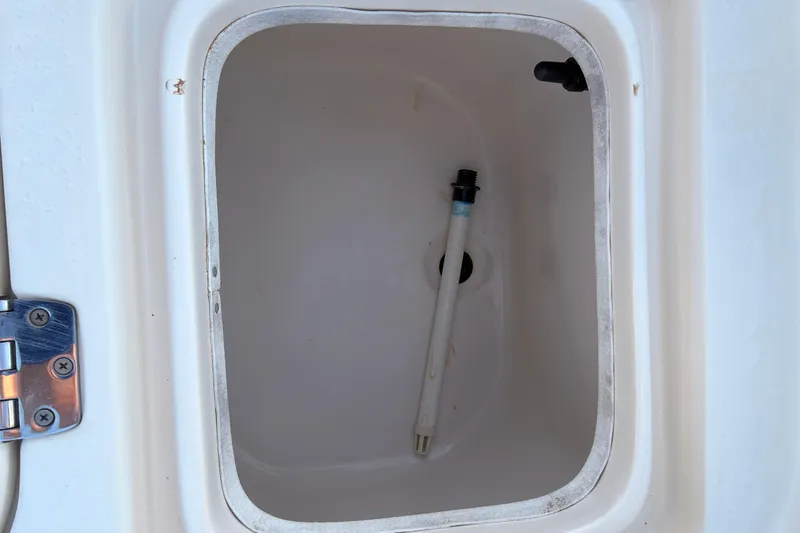 Slide: The Image of Open storage compartment in 2013 Carolina Skiff 198 DLV boat. - 25