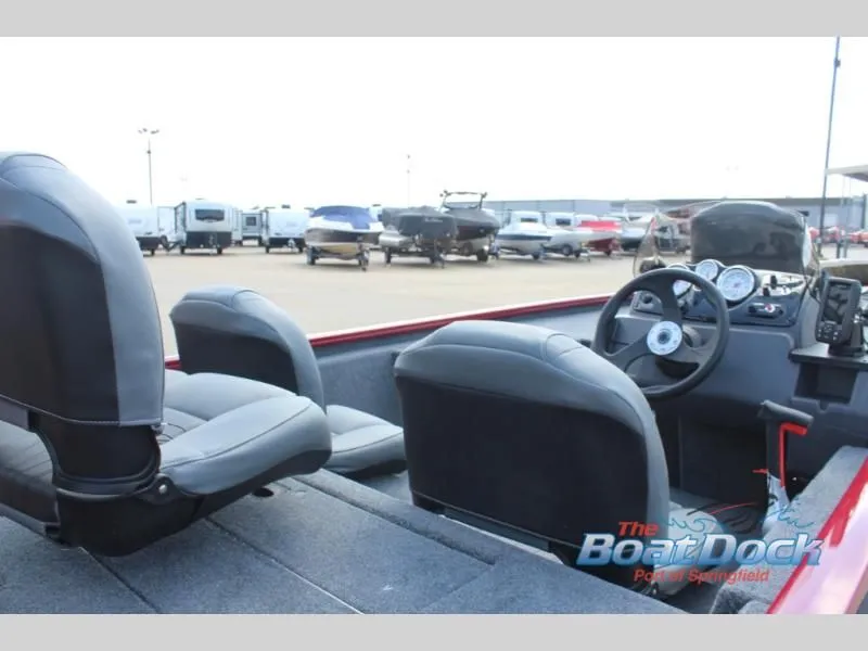 Slide: The Image of Interior view of a 2026 Pro Team 170 boat on a lot. - 10