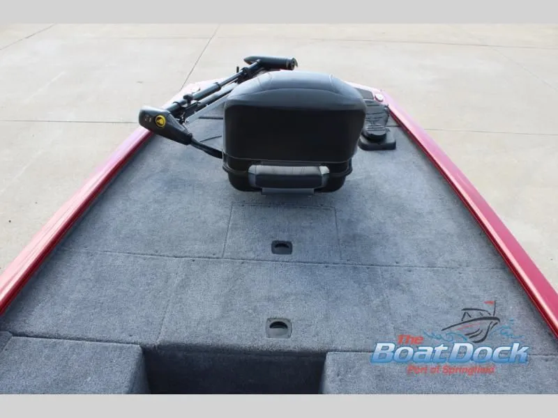 Slide: The Image of Pro Team 170 boat 2026 with gray deck and red trim. - 14