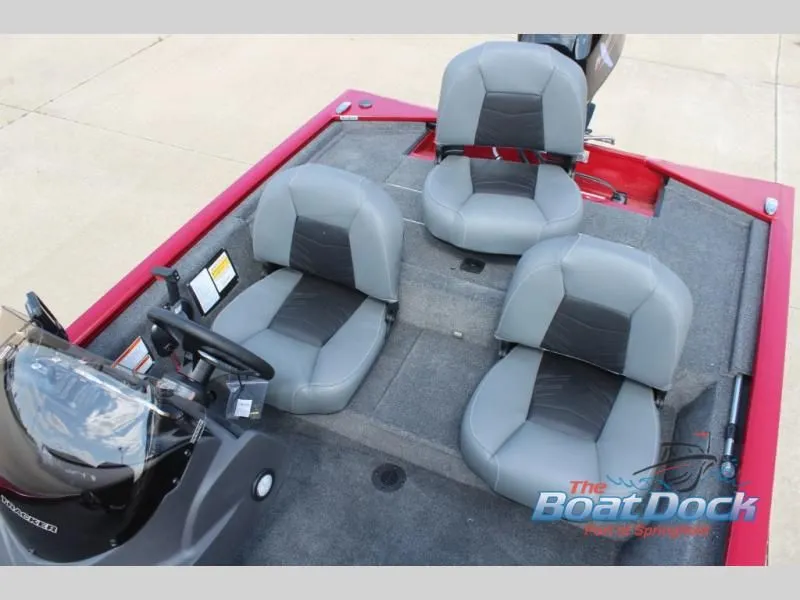 Slide: The Image of Interior of Pro Team 170 boat, gray seats, model year 2026. - 22