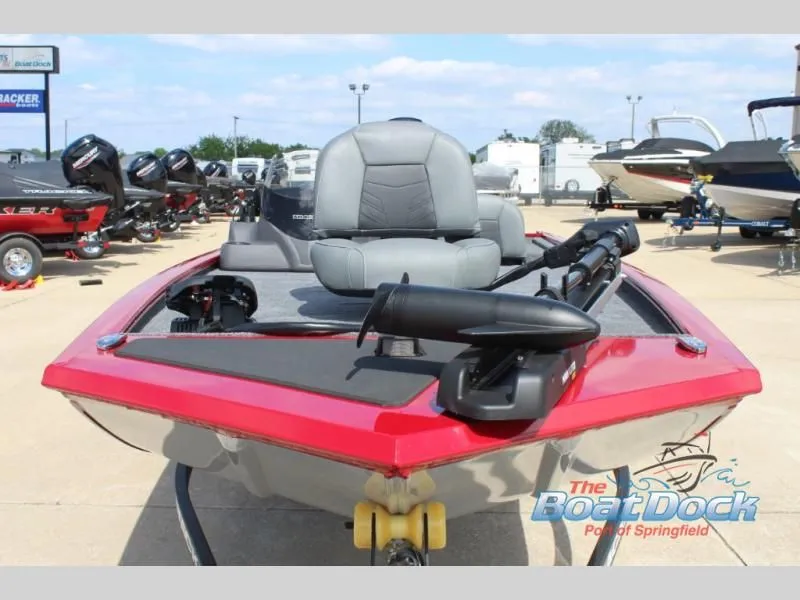 Slide: The Image of Red Pro Team 170 boat, year 2026, at a boat dock. - 4