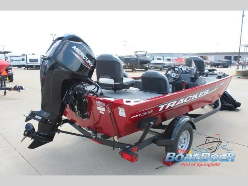 Slide: The Image of Red Pro Team 170 boat from 2026 with Mercury engine. - 9