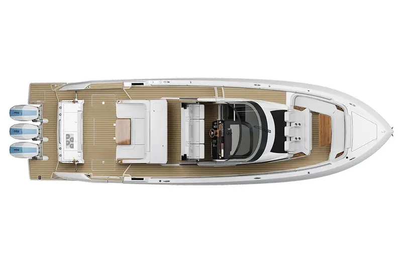 Slide: The Image of Manufacturer Provided Image: Top view of 2026 Tiara Yachts 46 LS luxury boat with triple engines. - 22