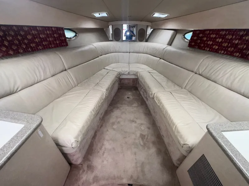 Slide: The Image of Interior of a 2001 Formula 37 SUPER SPORT yacht with beige leather seating. - 15