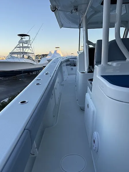 Slide: The Image of Interior view of Yellowfin 42 Offshore 2022 yacht. - 14