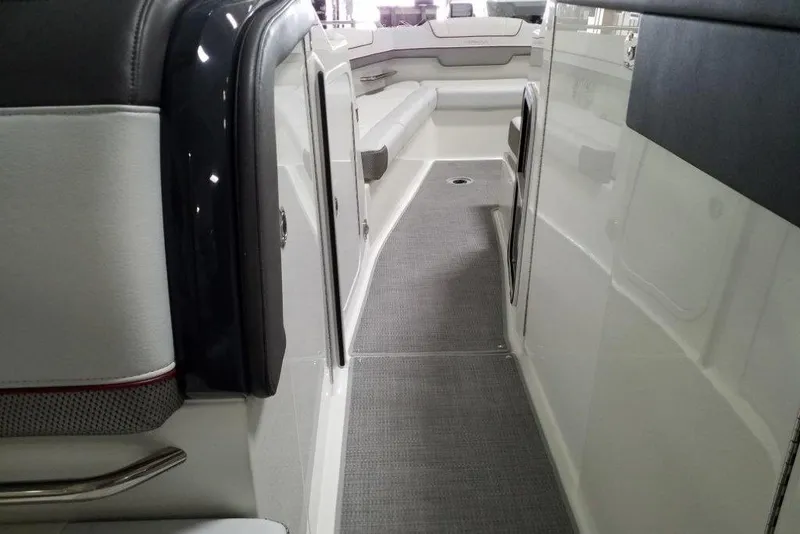 Slide: The Image of 2020 Formula 330 Crossover Bowrider interior with sleek seating and modern design. - 12