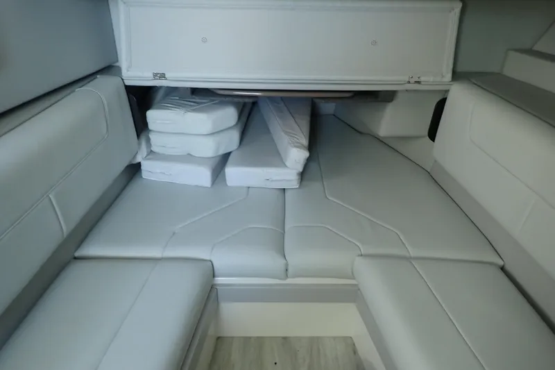 Slide: The Image of Interior cabin of 2022 Formula 400 Super Sport Crossover with cushioned seating. - 6