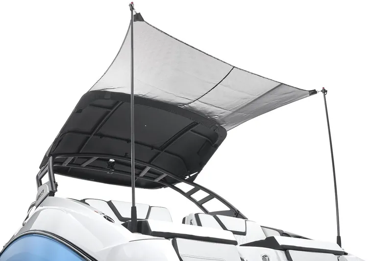 Slide: The Image of Manufacturer Provided Image: 2026 Yamaha Boats 252SE with extended canopy and sleek design. - 11