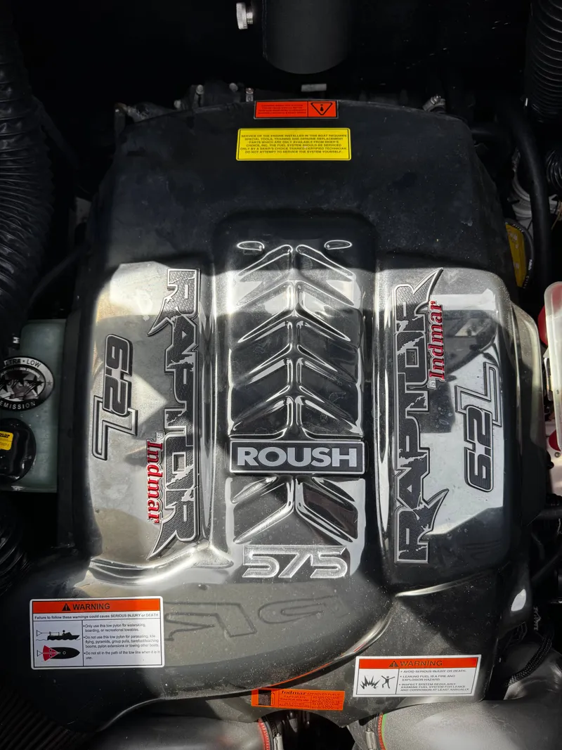 Slide: The Image of Roush 6.2L Raptor engine cover in 2020 Supra SE 550. - 14