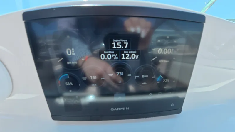 Slide: The Image of Garmin display on a 2024 Sailfish 226 DC boat. - 24