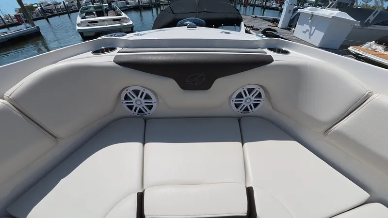 Slide: The Image of Interior of 2024 Sailfish 226 DC boat with speakers. - 32