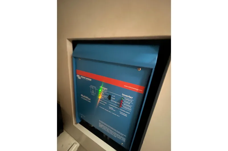 Slide: The Image of Victron Energy MultiPlus inverter installed on 1974 Tollycraft 37 Sedan boat. - 43