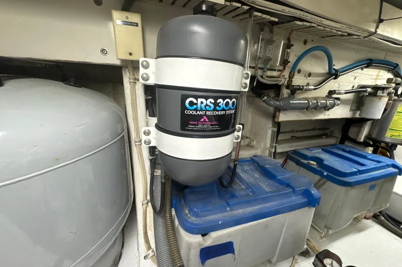 Slide: The Image of Engine room of 1997 Bertram 54 Convertible with CRS 300 coolant recovery system. - 39
