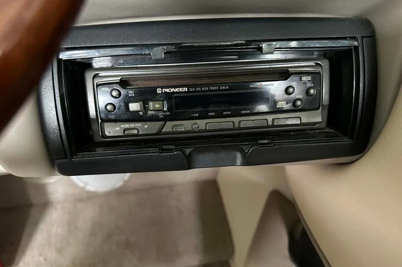 Slide: The Image of Pioneer stereo system in a 1997 Crownline 225 BR boat dashboard. - 10