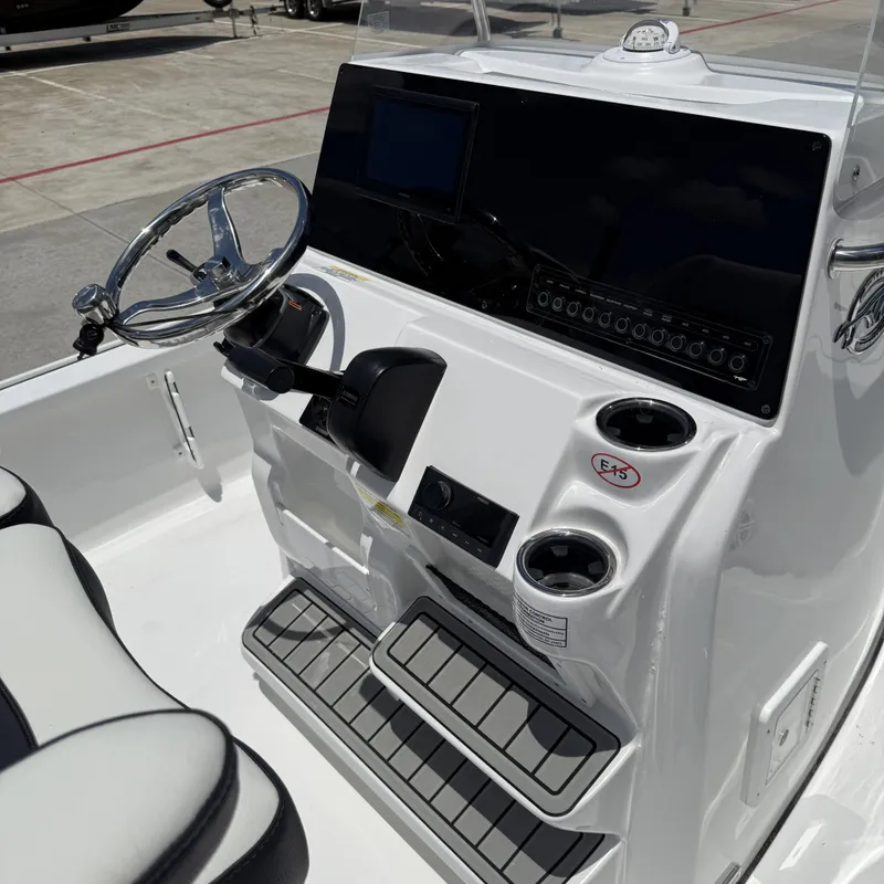 Slide: The Image of Interior view of 2026 Tidewater 2110 Bay Max boat. - 19