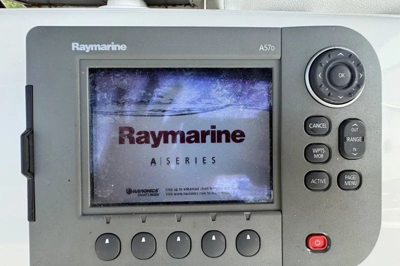 Slide: The Image of Raymarine A57D display on 2010 Century 1801 Center Console boat. - 6