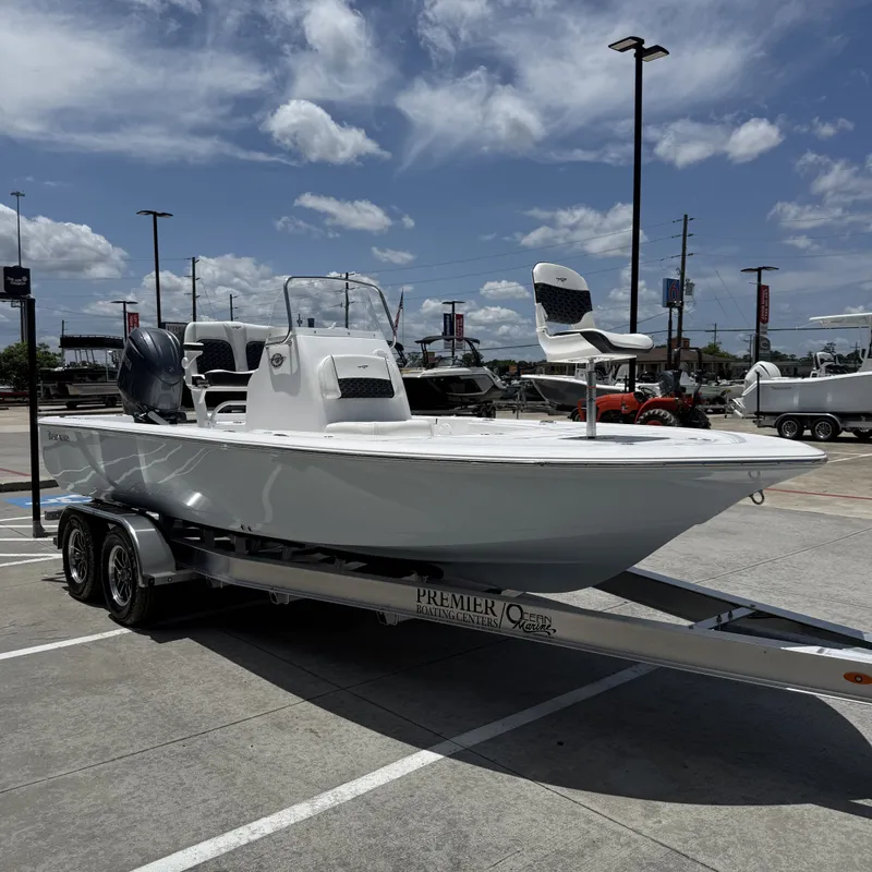 Slide: The Image of 2026 Tidewater 2110 Bay Max boat on trailer outdoors. - 5