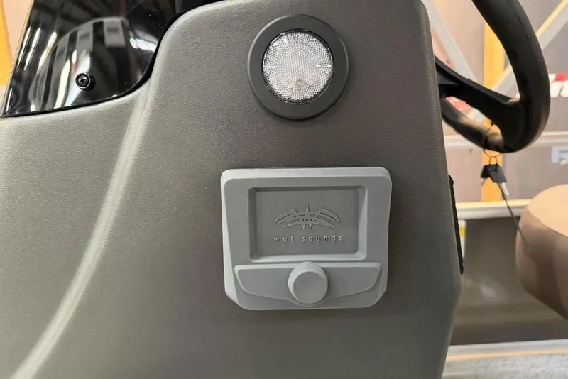 Slide: The Image of Control panel of 2026 Sun Tracker Bass Buggy 16 XL Select with Wet Sounds audio system. - 6