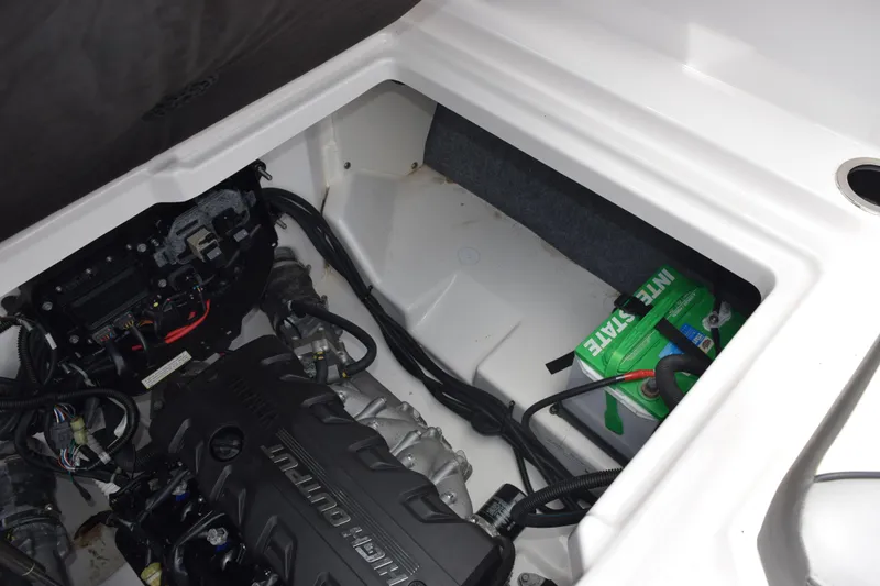 Slide: The Image of Engine compartment of 2023 Yamaha AR250 boat. - 25
