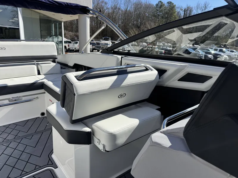 Slide: The Image of Interior of 2026 Cobalt R4 boat with luxurious seating. - 12
