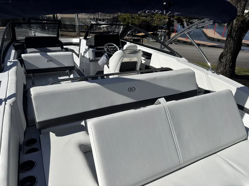 Slide: The Image of Interior of 2026 Cobalt R4 boat with luxurious seating. - 20