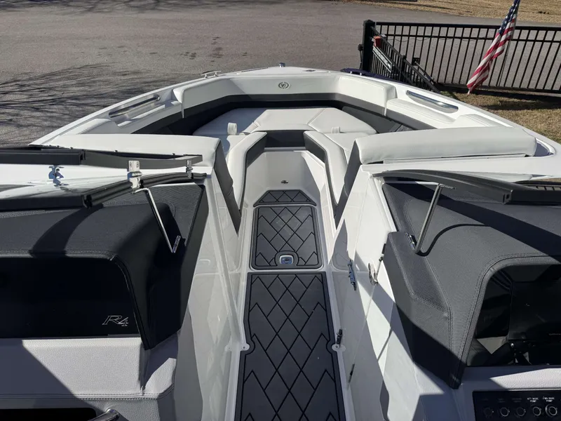 Slide: The Image of Interior view of 2026 Cobalt R4 boat with luxurious seating area. - 6