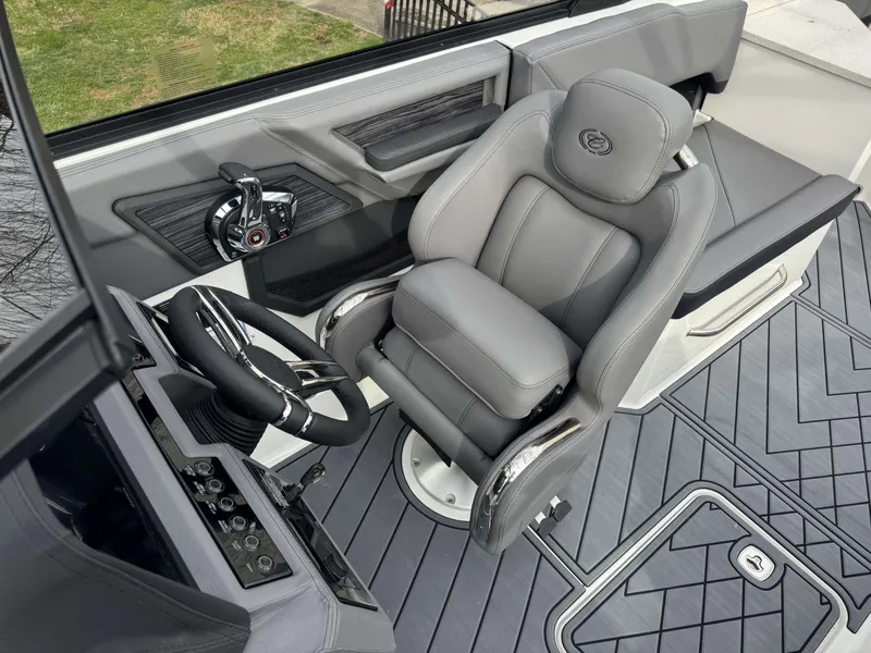 Slide: The Image of 2026 Cobalt R8 interior with gray leather seat and control console. - 21