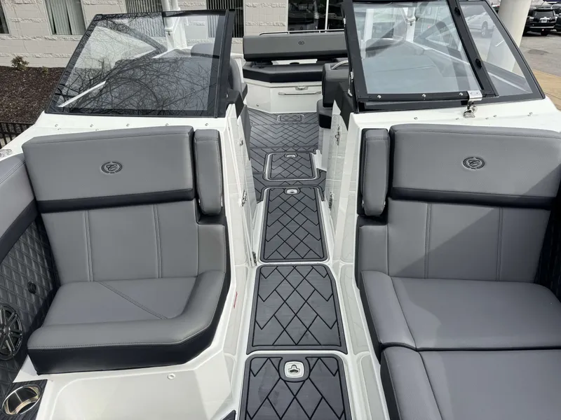 Slide: The Image of Interior of 2026 Cobalt R8 with gray seating and modern design. - 25
