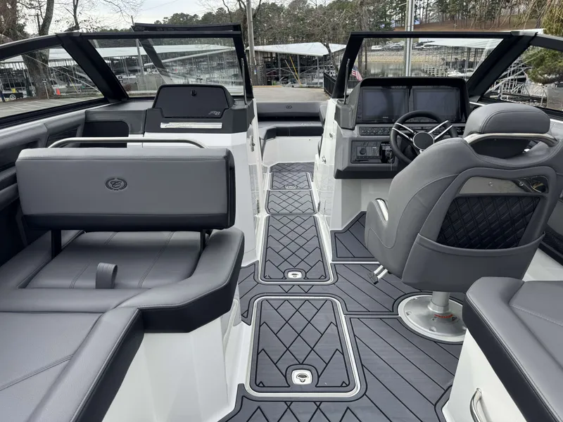 Slide: The Image of Interior of 2026 Cobalt R8 boat with luxurious features. - 29