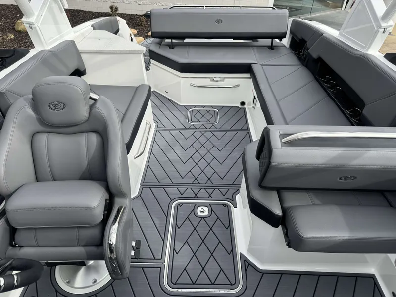 Slide: The Image of Interior of 2026 Cobalt R8 with gray leather seating. - 3