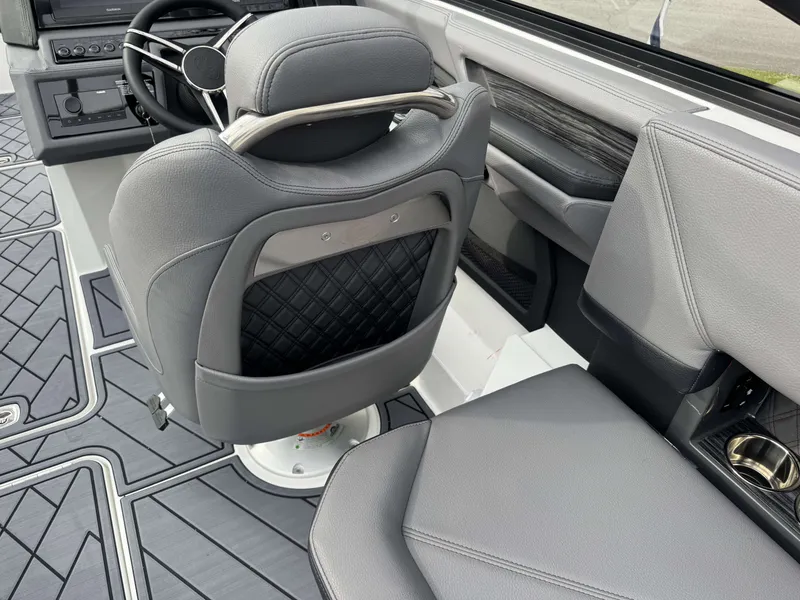 Slide: The Image of Interior of 2026 Cobalt R8 with gray leather seats and modern dashboard. - 30