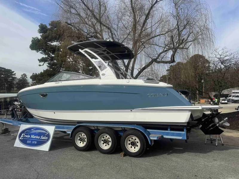 Slide: The Image of 2026 Cobalt R8 boat on trailer at Erwin Marine Sales. - 33