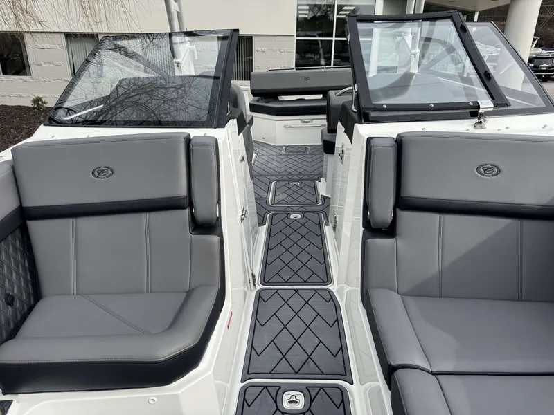 Slide: The Image of Interior of 2026 Cobalt R8 with gray leather seating. - 4