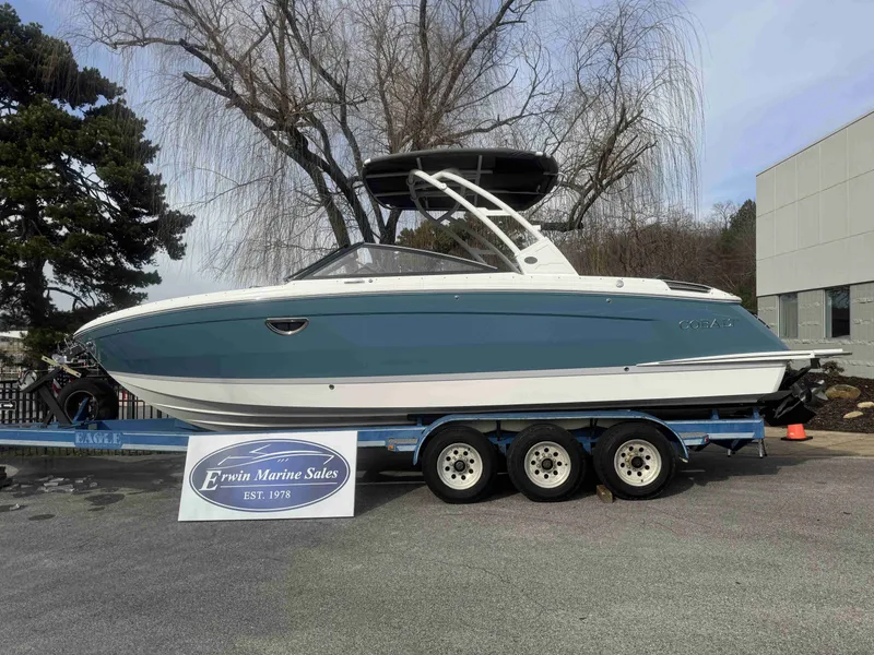 Slide: The Image of 2026 Cobalt R8 boat on trailer at Erwin Marine Sales. - 5