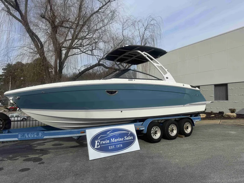 Slide: The Image of 2026 Cobalt R8 boat on trailer at Erwin Marine Sales. - 7