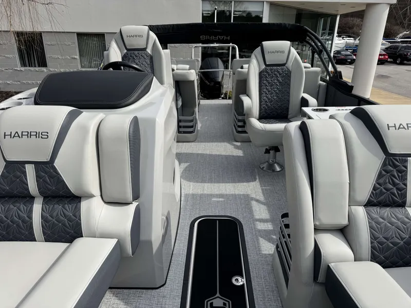 Slide: The Image of Interior of the 2025 Harris Grand Mariner 230 pontoon boat. - 35