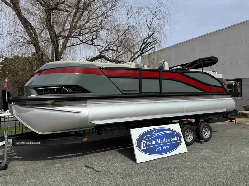 Slide: The Image of 2025 Harris Grand Mariner 230 pontoon boat at Erwin Marine Sales. - 41