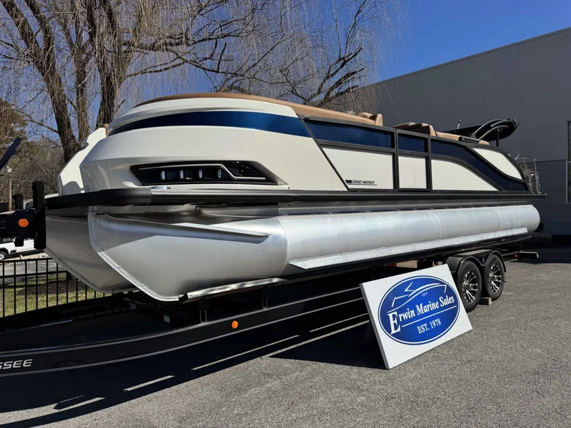 Slide: The Image of 2025 Harris Grand Mariner 250 pontoon boat at Erwin Marine Sales. - 38