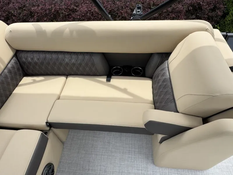 Slide: The Image of Luxurious seating in Harris SUN 210 boat, model 2025. - 14
