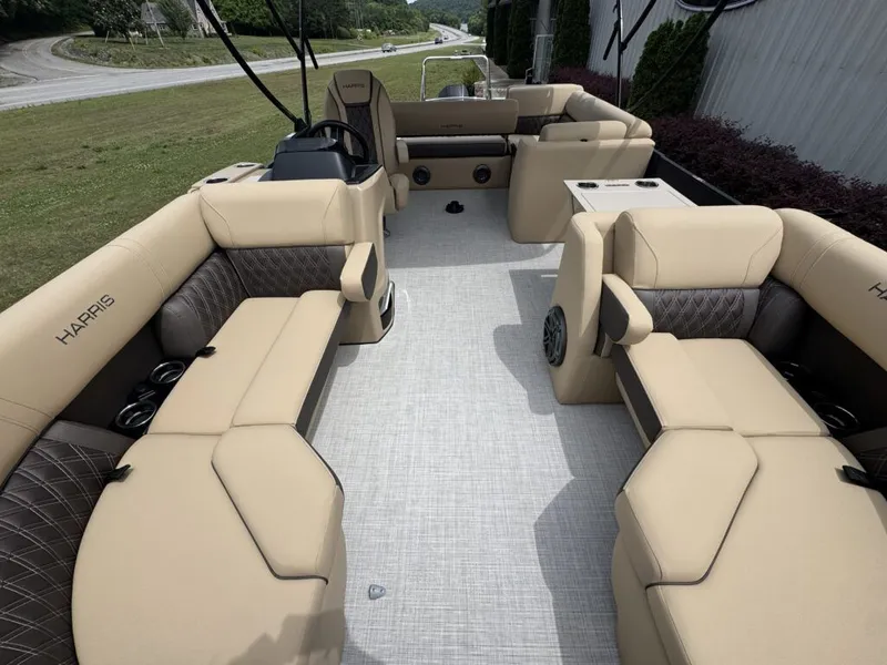 Slide: The Image of Interior of a 2025 Harris SUN 210 pontoon boat. - 28