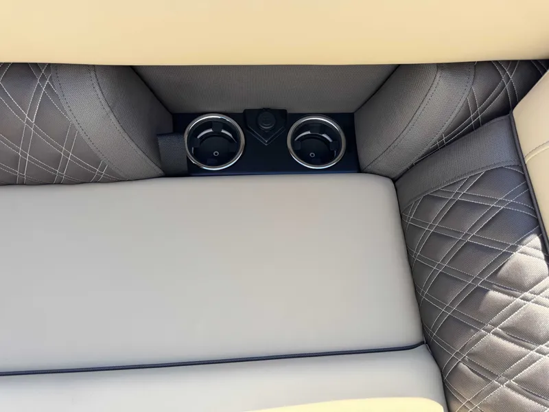 Slide: The Image of Harris SUN 250 2025 seat upholstery with cup holders. - 10