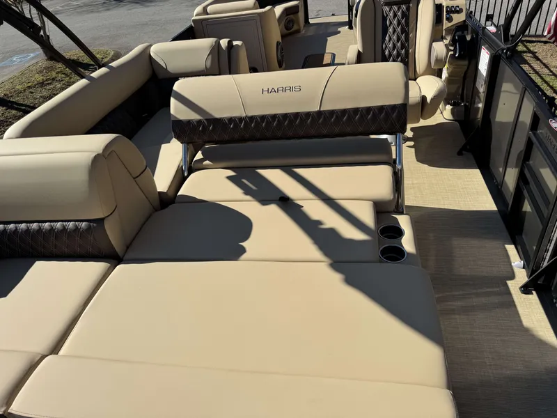 Slide: The Image of Luxurious interior of Harris SUN 250 pontoon boat, model year 2025. - 3