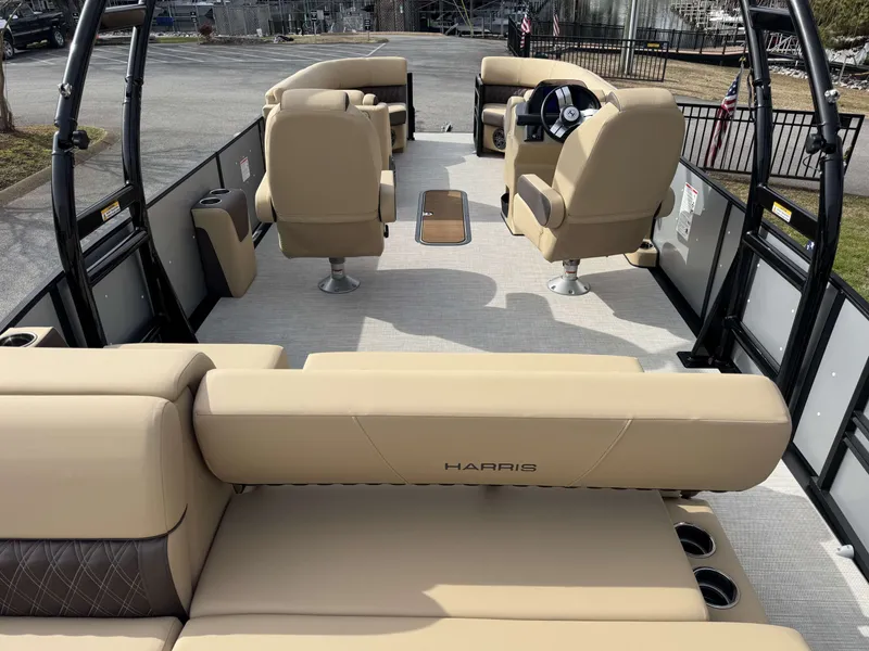 Slide: The Image of Interior view of Harris SUN 250 SPORT pontoon boat, 2025 model. - 7