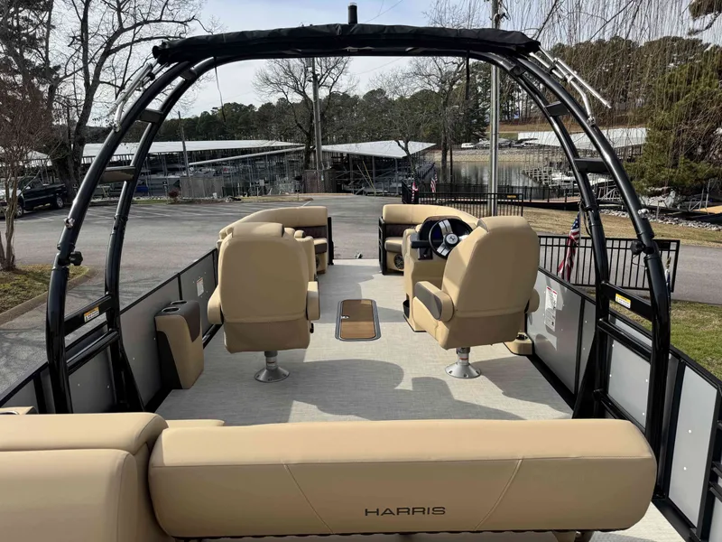 Slide: The Image of Interior view of Harris SUN 250 SPORT pontoon boat, 2025 model. - 8