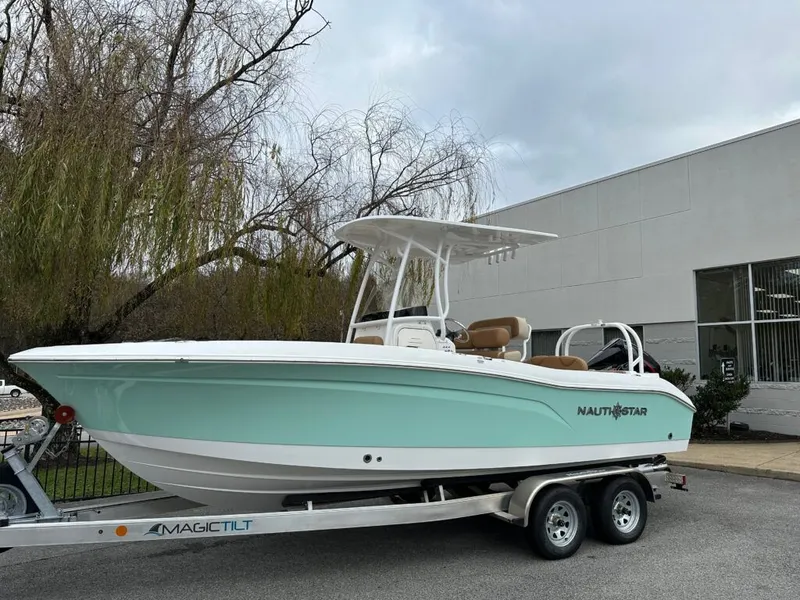 The Image of 2024 NauticStar 22 LEGACY boat on trailer, side view. - 1